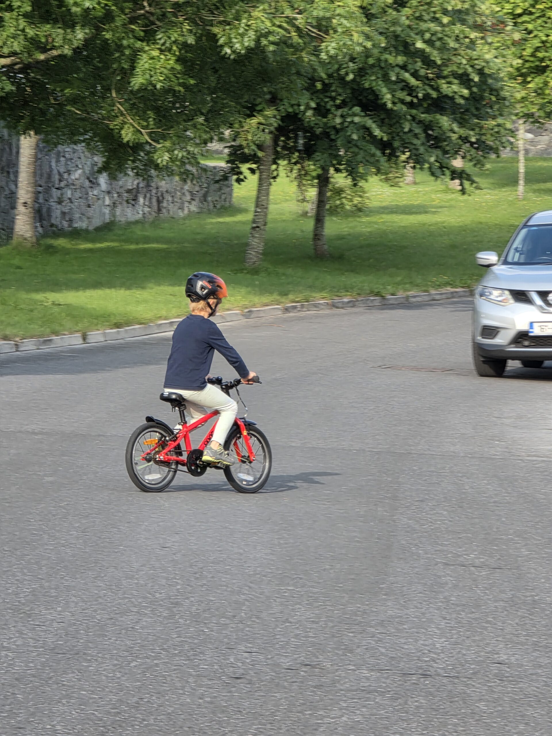Ari rode his bike today!